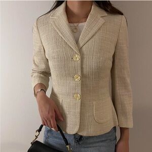Vintage Dolce & Gabbana tweed blazer XS